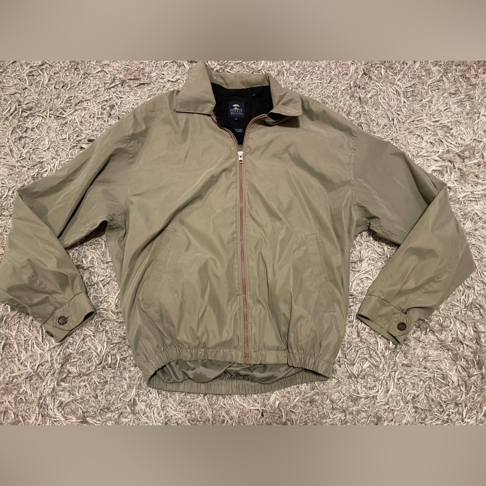Pebble Beach Khaki Windbreaker Jacket